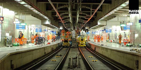 Work force photography tunnel industrial workforce